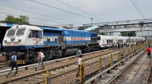 Moradabad: The Spanish train Talgo arrives at Moradabad Railway Station during its first trial run between Bareilly and Moradabd on Sunday. PTI Photo (Eds pls refer story DEL 27) (PTI5_29_2016_000068B)